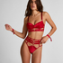 Tanga de talle alto y pernera alta Noeki, Rojo