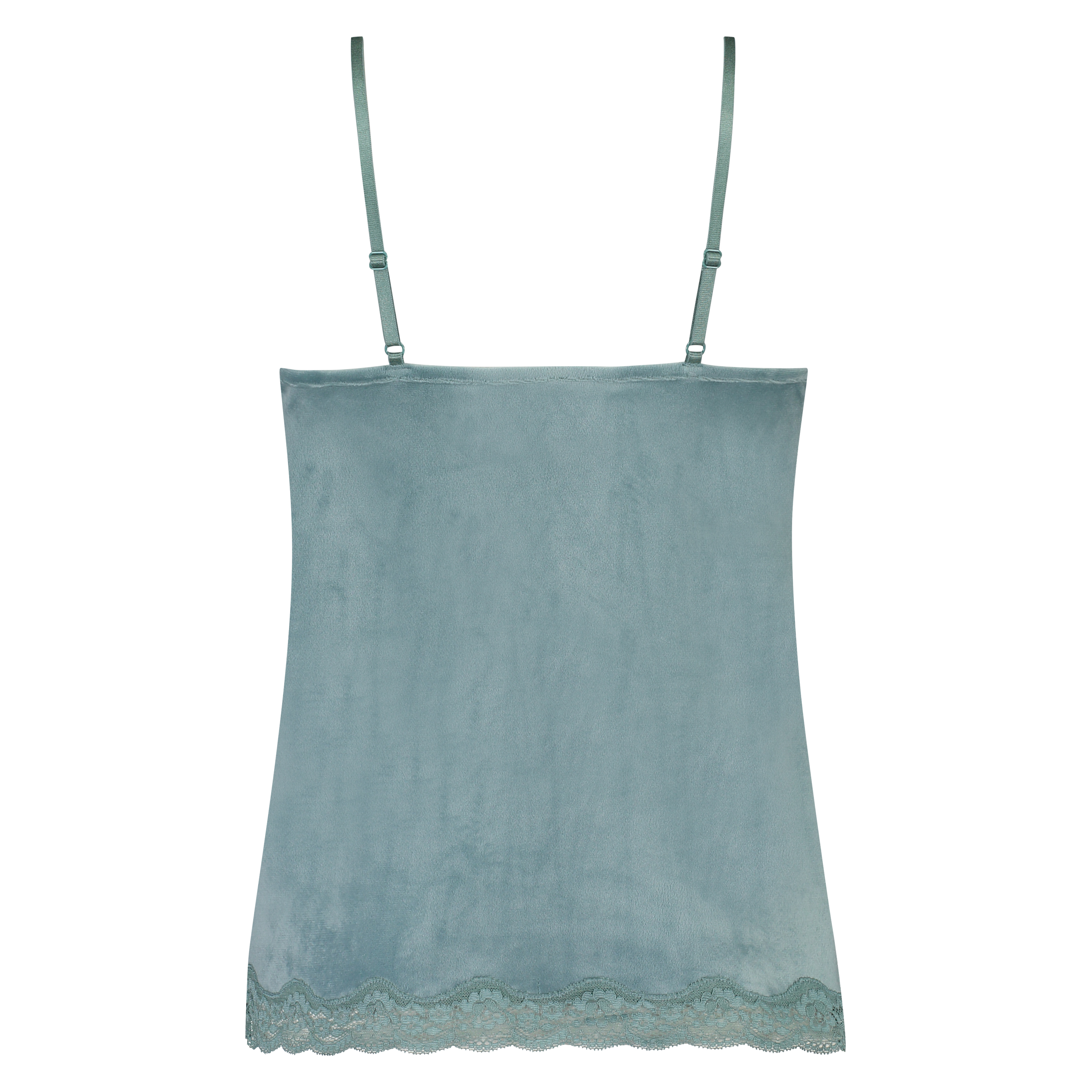 Camiseta top Velours Lace, Verde, main