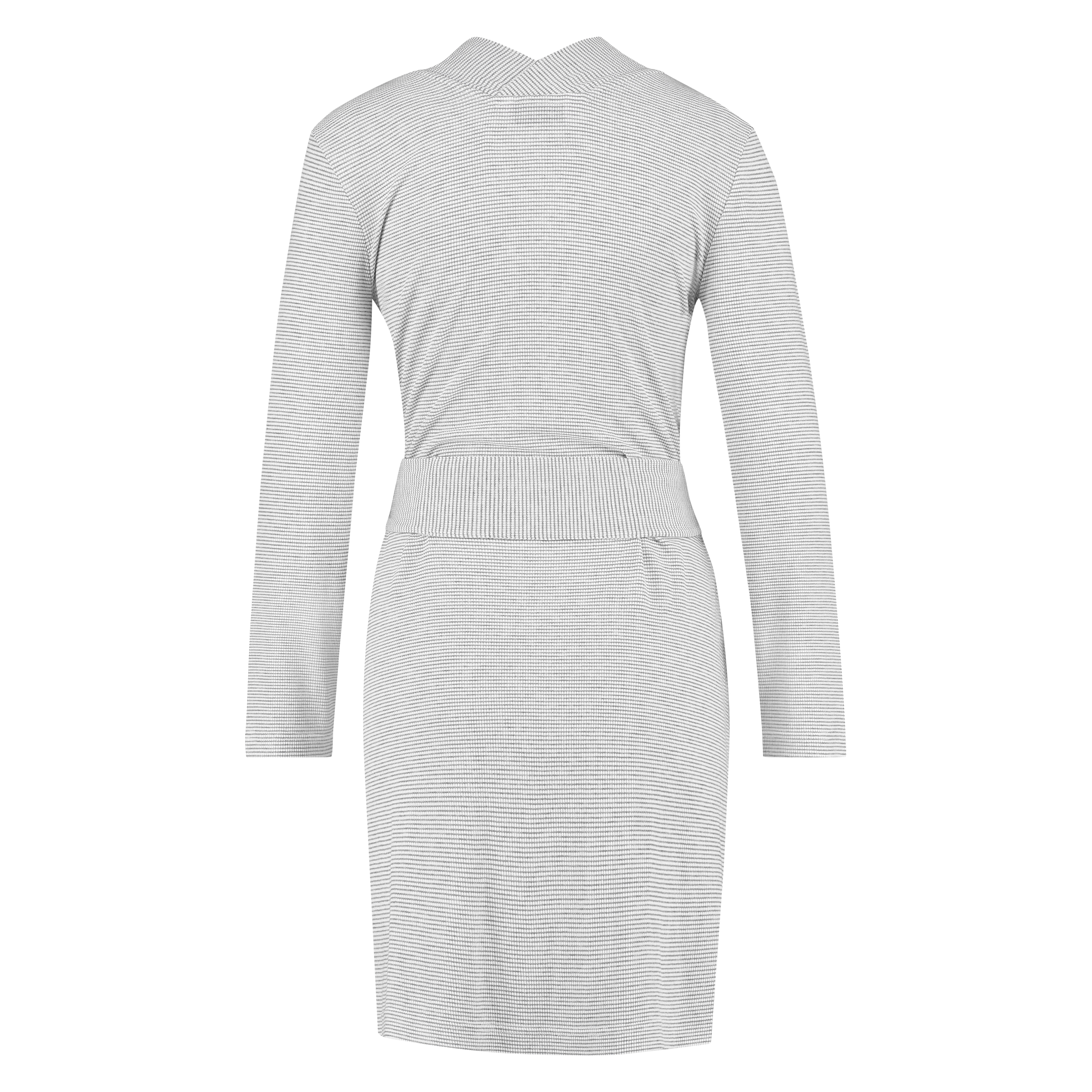 Bata de tejido de punto Rib stripe, Gris, main