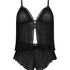 Cami Conjunto de Gasa Plisado, Negro