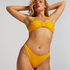 Top de bikini bandeau Crinkle, Amarillo