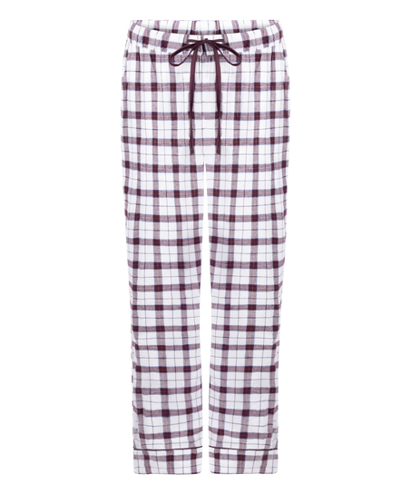 Pantalones de pijama de franela, Blanco