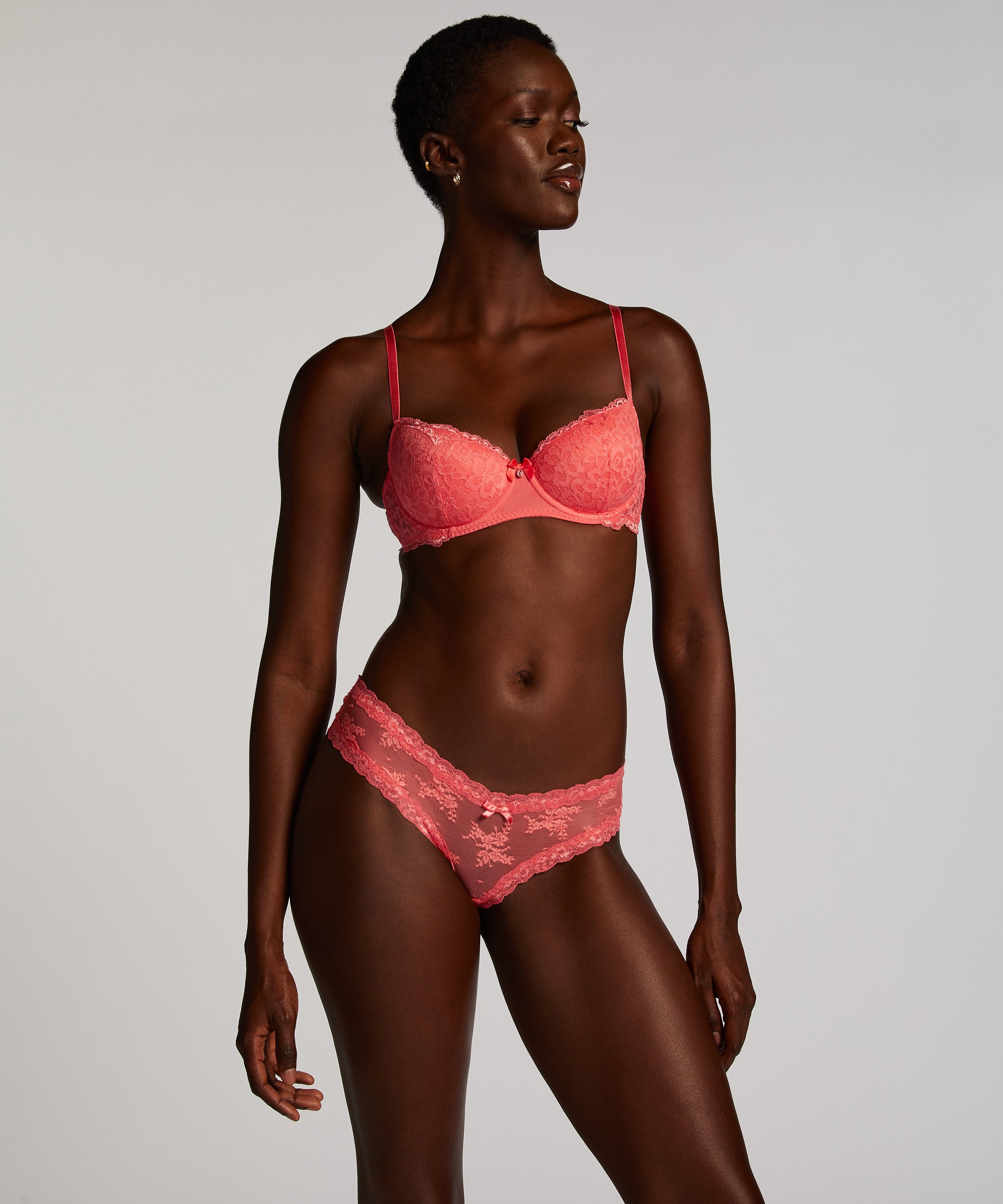 Brasileña en forma de V burn-out mesh, Rosa, main