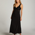 Vestido lencero Nora Lace Long, Negro
