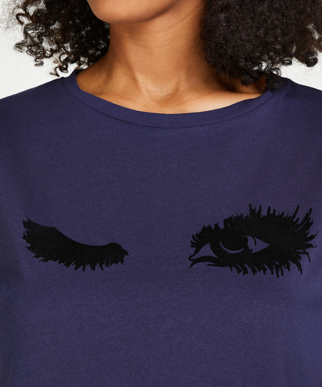 Camis&oacute;n de escote redondo, Azul