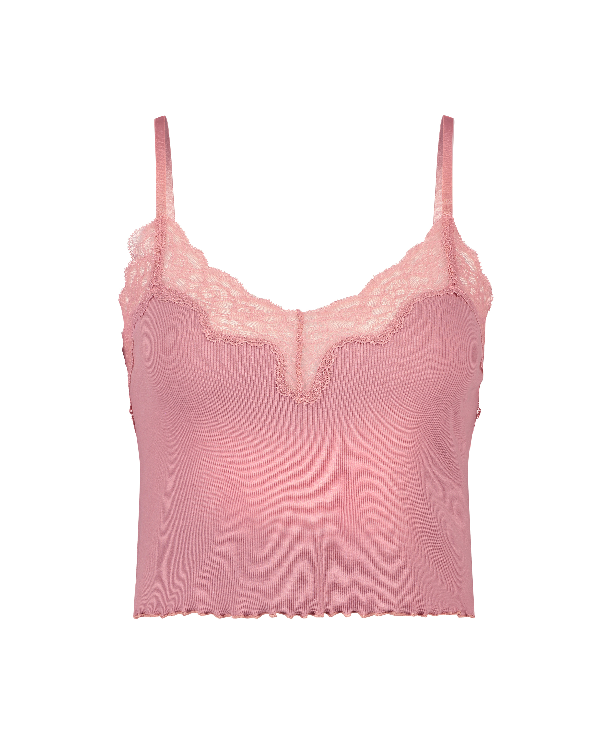 Cami de canal&eacute; y encaje Mia HKM x NA-KD, Rosa, main