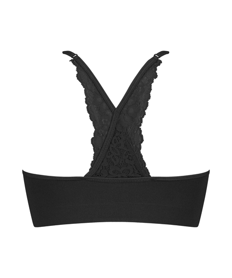 Bralette sin costuras Marine, Negro