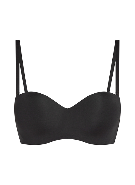Sujetador push-up de aros sin tirantes y preformado Smooth, Negro