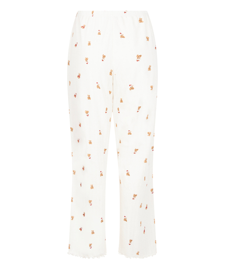 Pantalón de pijama Pointelle, Blanco