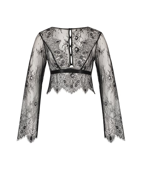 Top de encaje, Negro