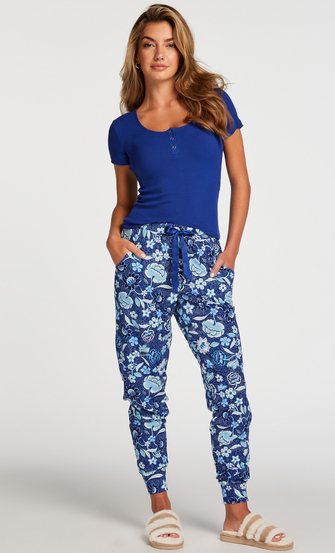 Pantalón de pijama Jersey, Azul