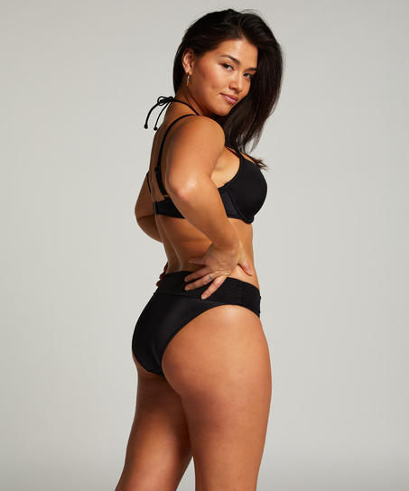 Top de bikini con aros y preformado Luxe, Negro