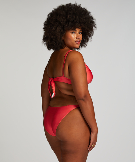Top de bikini triangular Luxe, Rojo