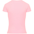 Top de pijama de manga corta rib crew neck, Rosa