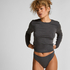 Tanga de algod&oacute;n suave, Gris