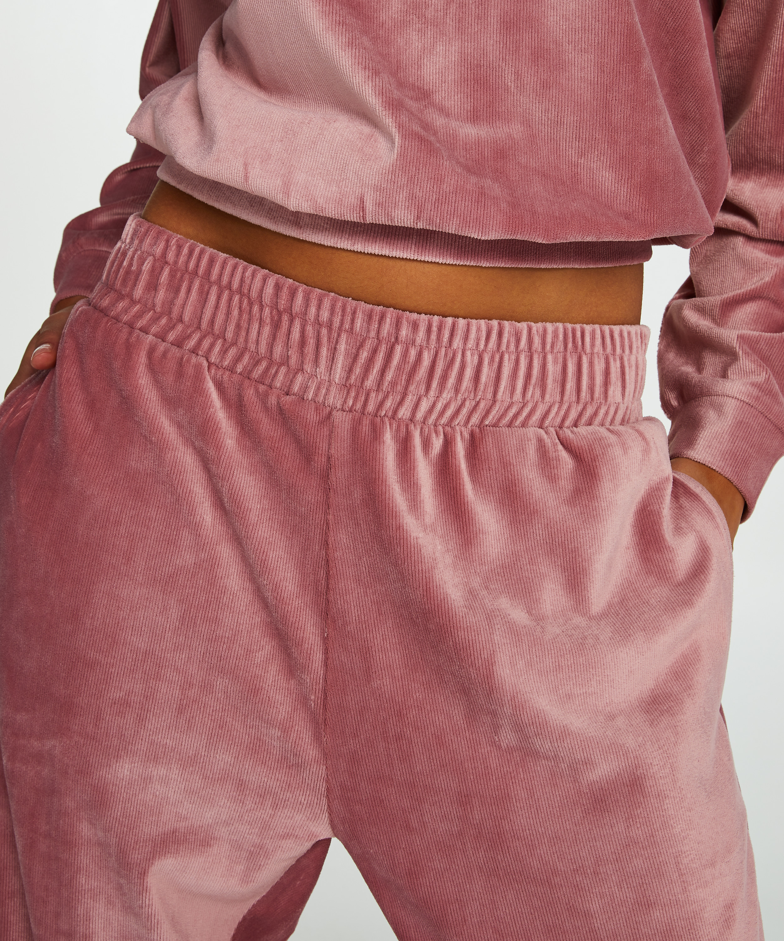 Pantalones de deporte Velours Rib, Rosa, main