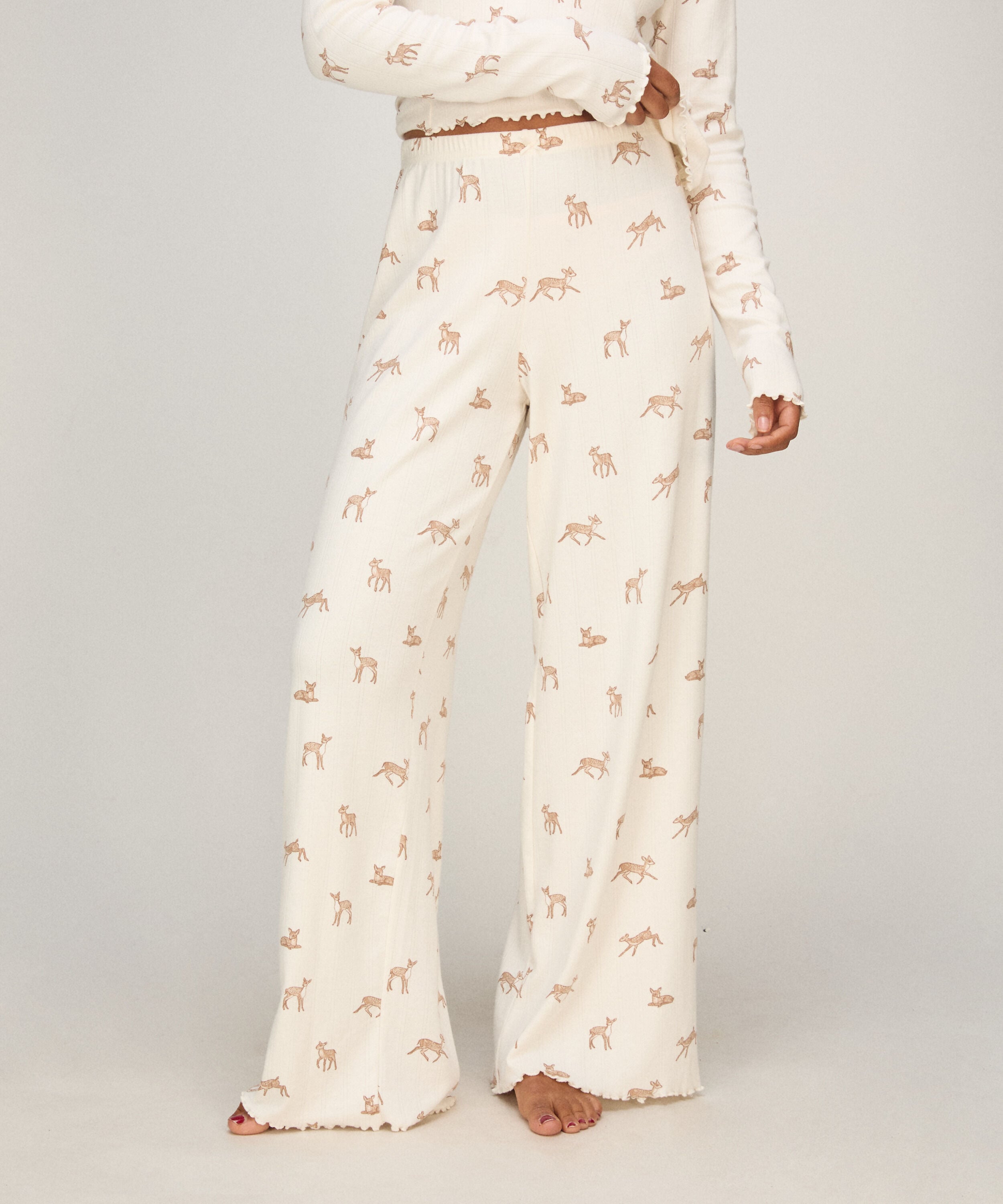 Pantalones de pijama Loose Pointelle