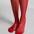 Medias Autoadhesivas Fishnet, Rojo