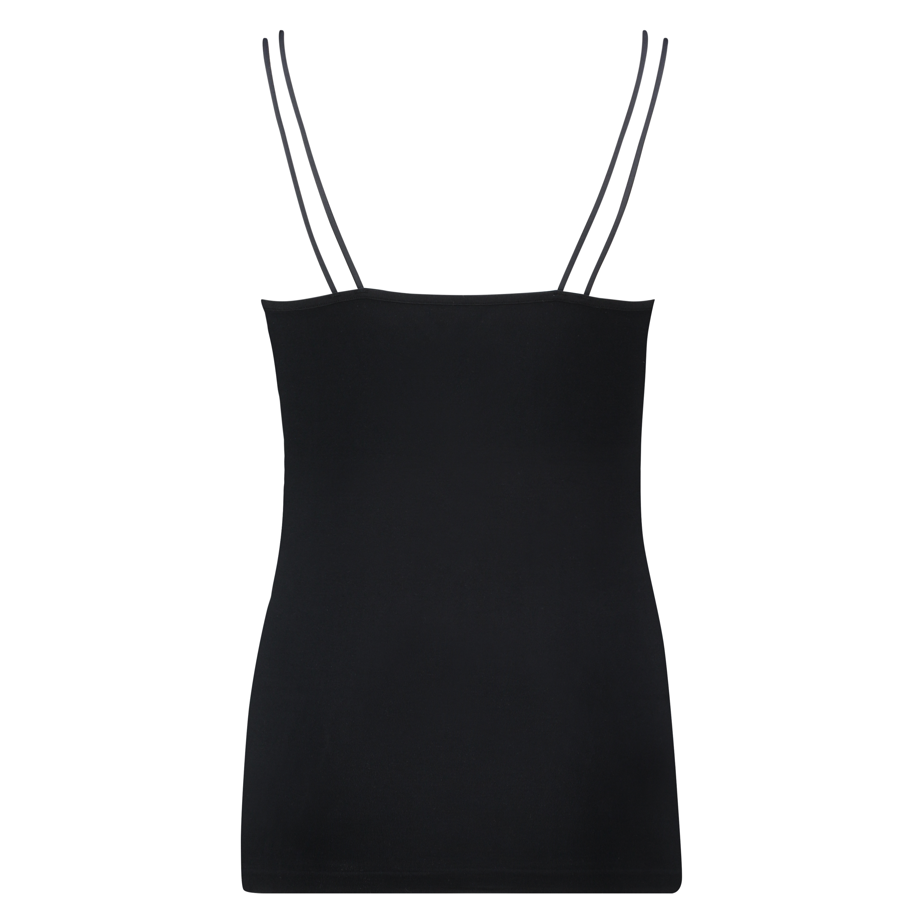 Top de tirantes finos sin costuras, Negro, main