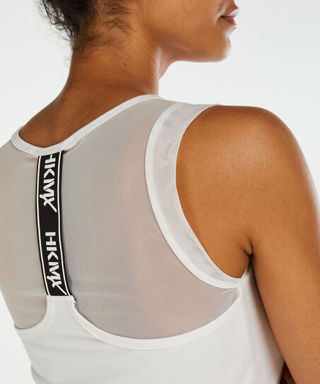 Camiseta sin mangas de rejilla de HKMX, Blanco