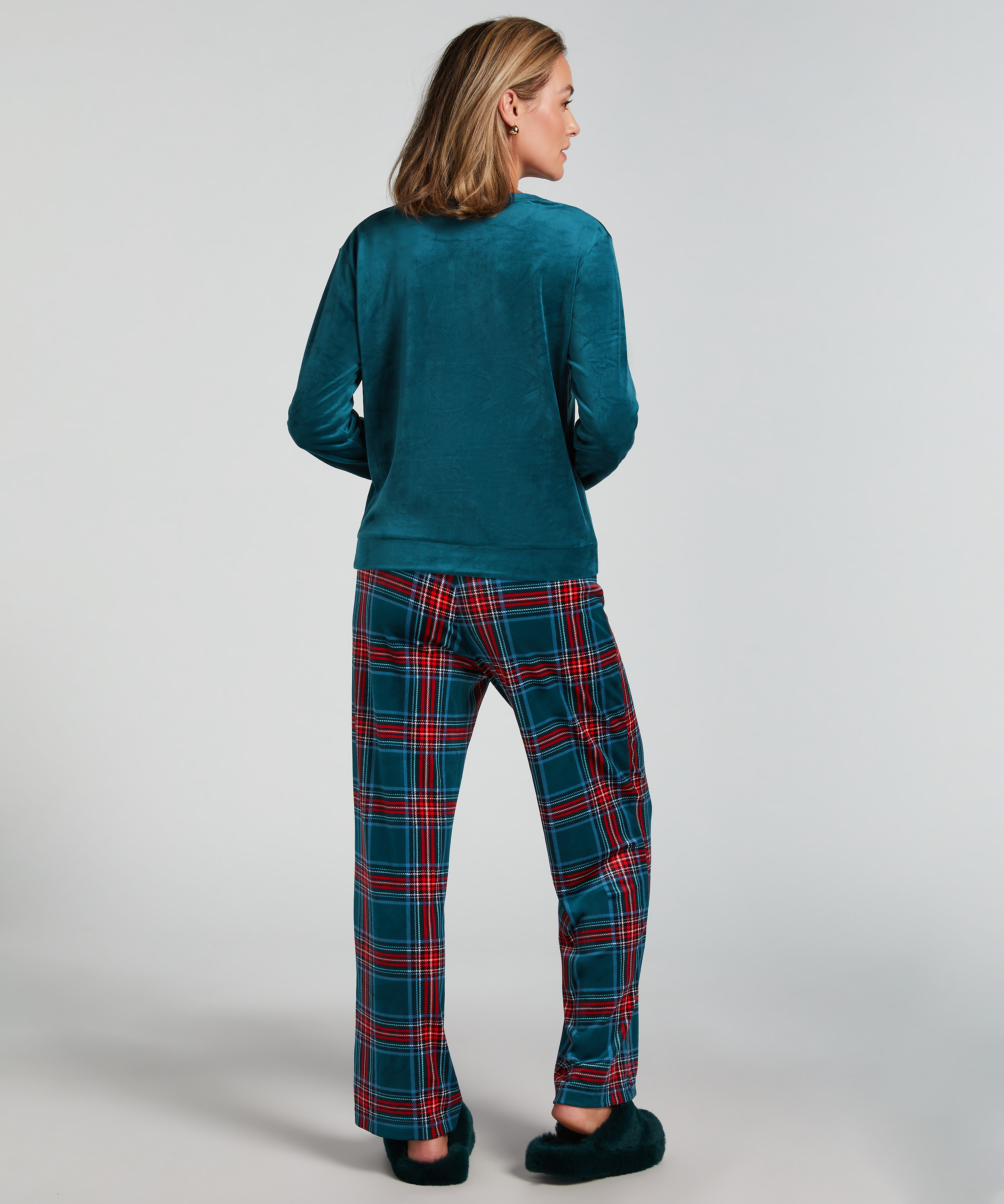 Conjunto de pijama con bolso, Azul, main