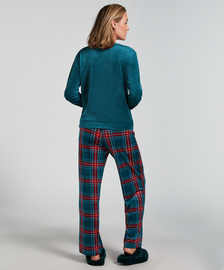 Conjunto de pijama con bolso, Azul