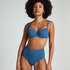Braguita de bikini de cintura alta Scallop Rio, Azul