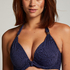 Top de bikini push-up con aros preformado Kai, Azul