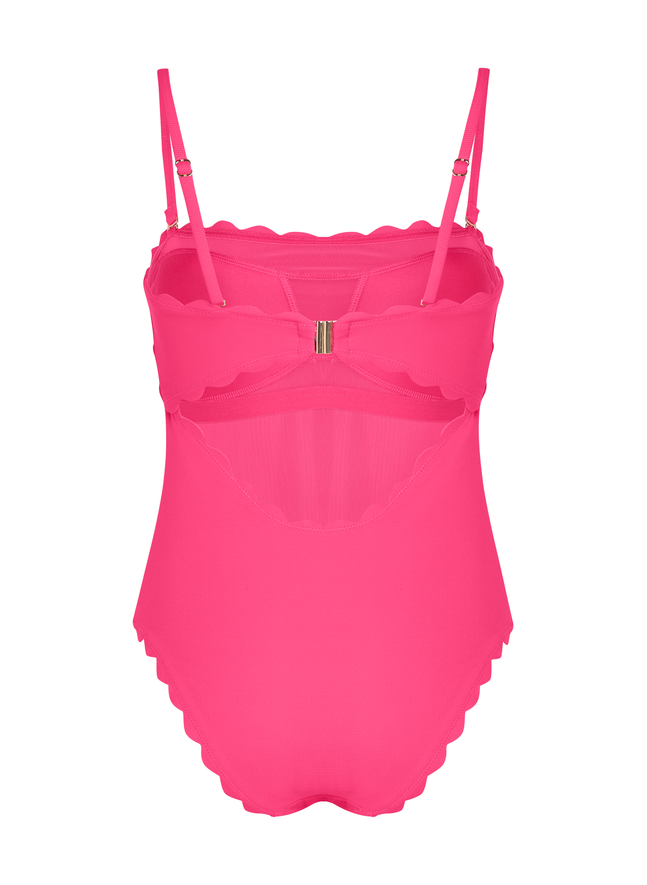 Bañador Bandeau Scallop, Rosa, main