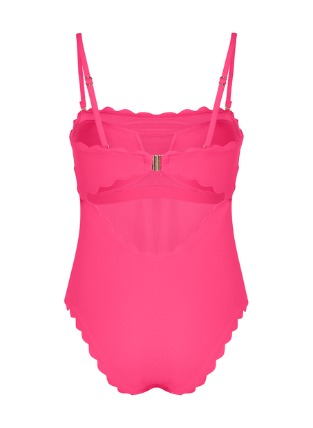 Bañador Bandeau Scallop, Rosa