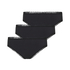 Lote de 3 braguitas brasileñas de algodón Georgia, Negro