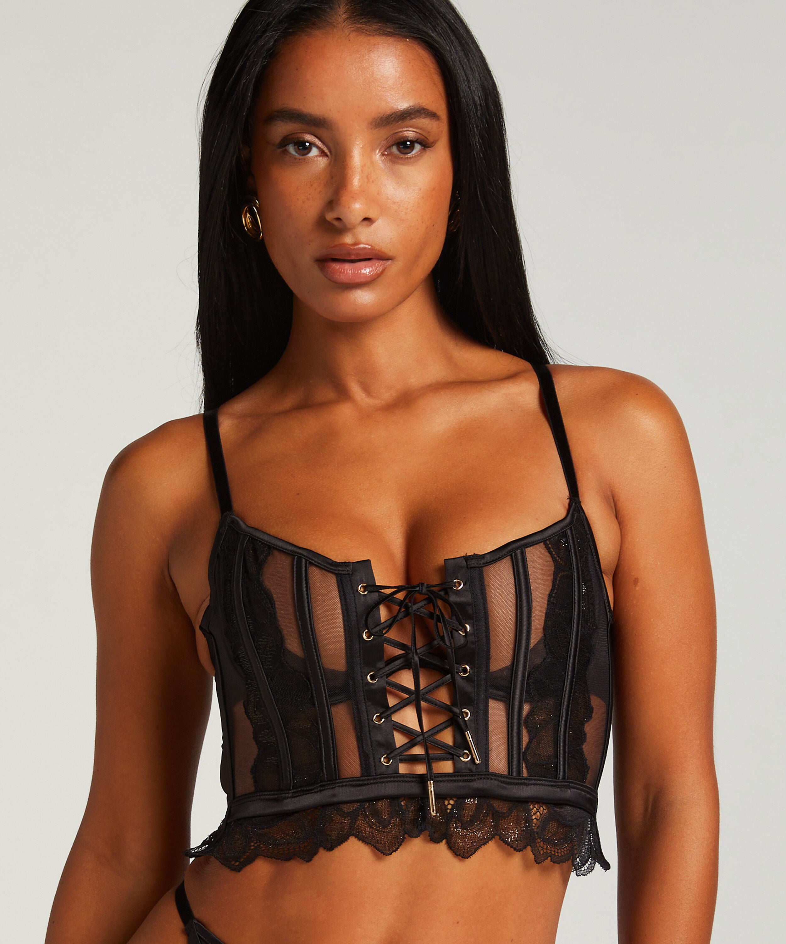 Sujetador «longline» sin aros preformado Cierra, Negro
