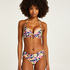 Top de bikini con aros preformado Hawaii, Blanco