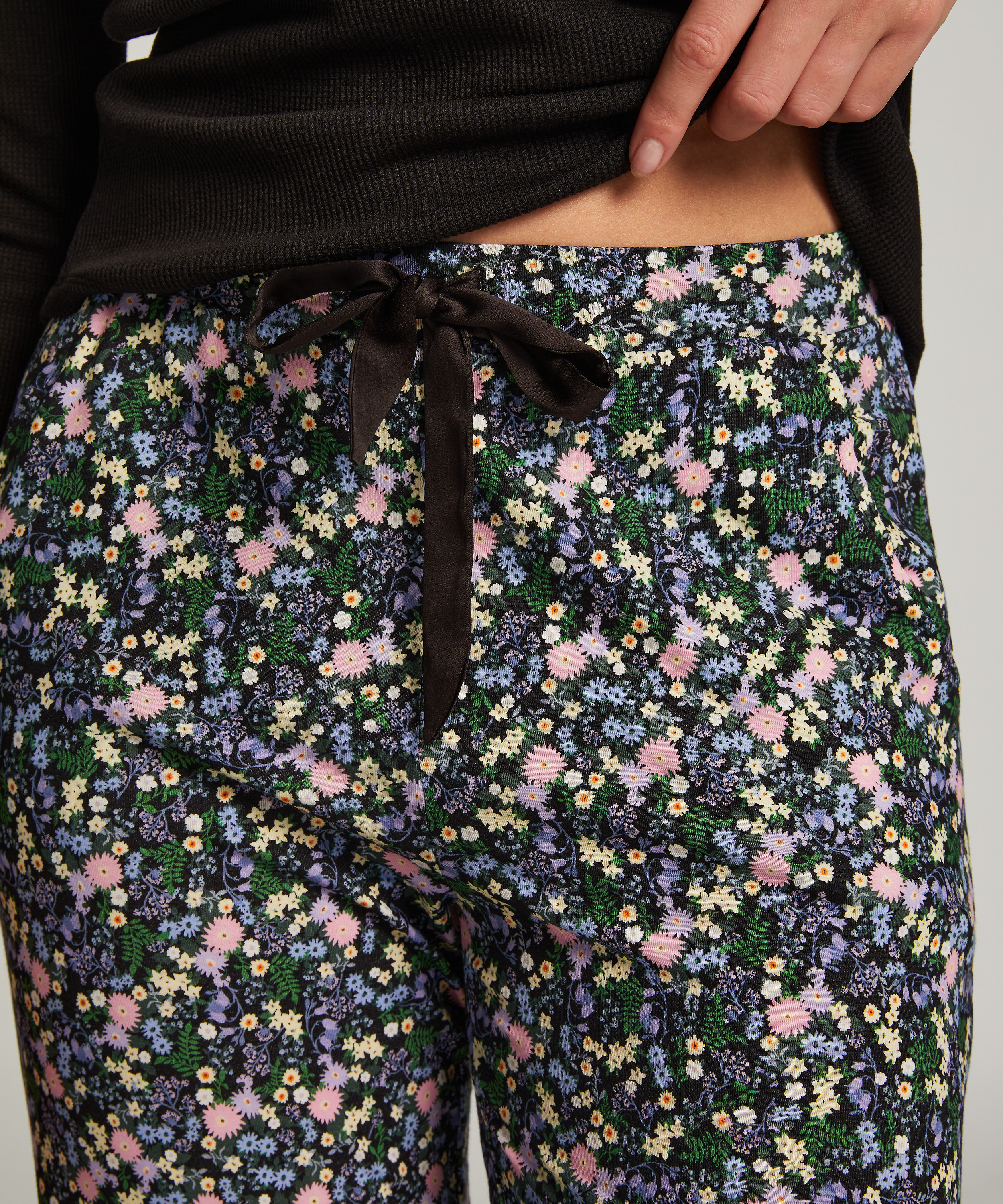 Petite pantal&oacute;n de pijama, Negro, main