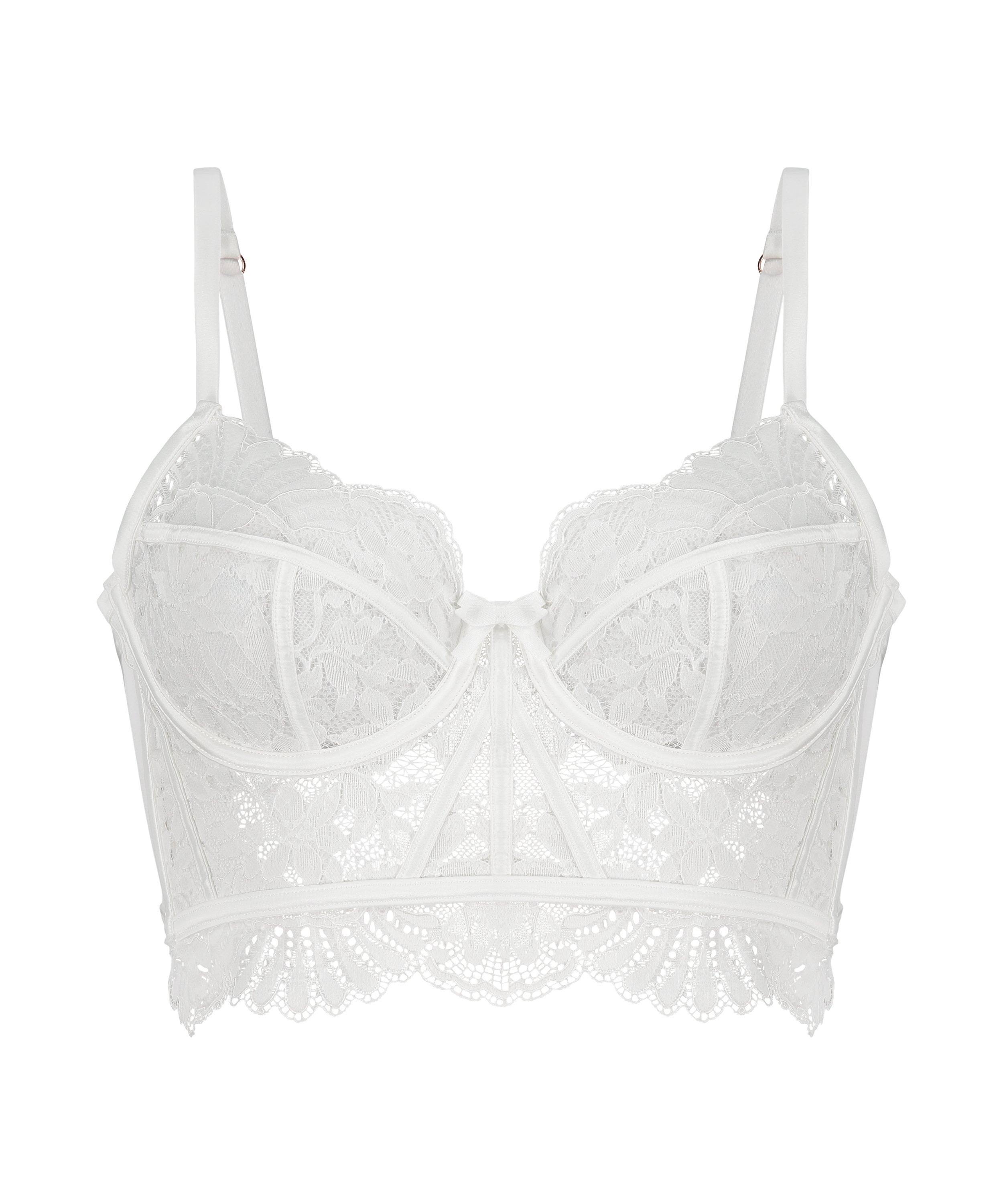 Sujetador longline con aros sin relleno Jamie, Blanco, main