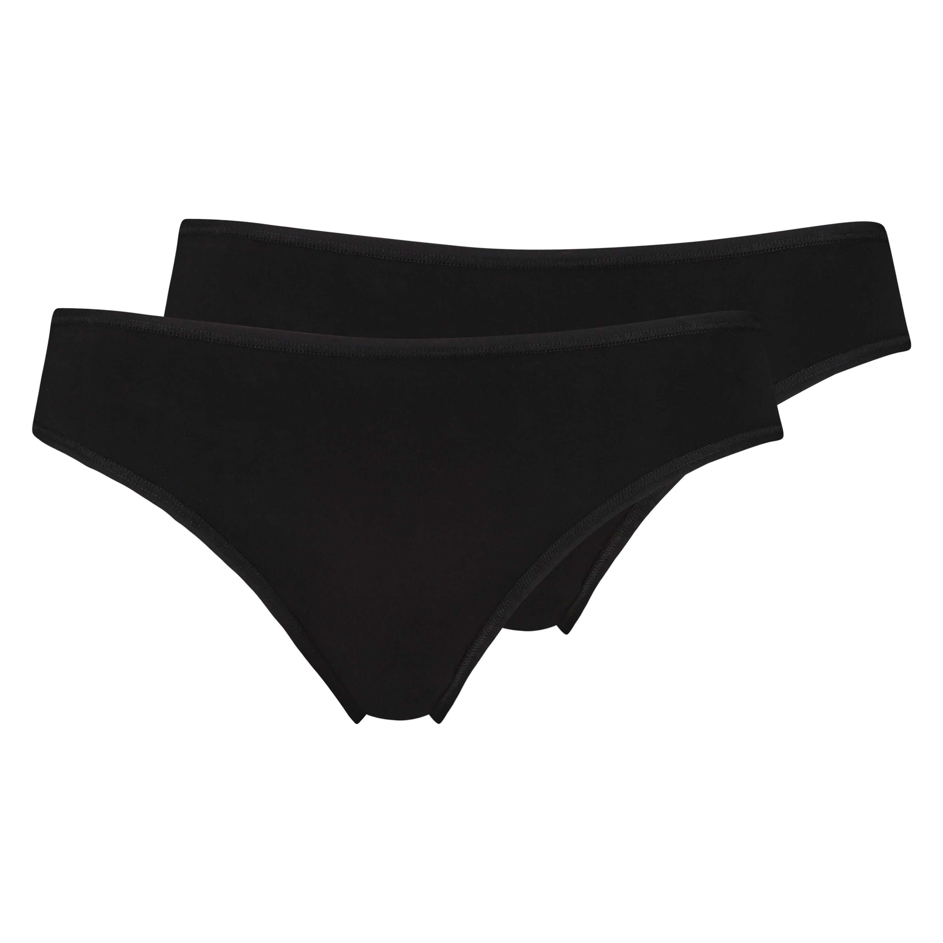 Juego de 2 braguitas Kim Cotton, Negro