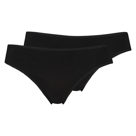 Juego de 2 braguitas Kim Cotton, Negro