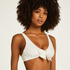 Top de bikini con aros no preformado Dune, Blanco