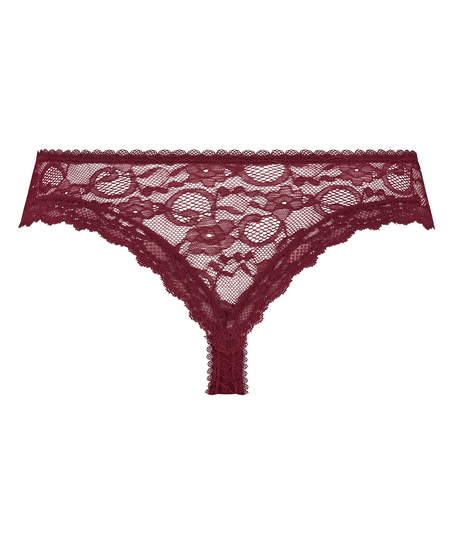 Brasileña mini de cintura alta Riley, Rojo