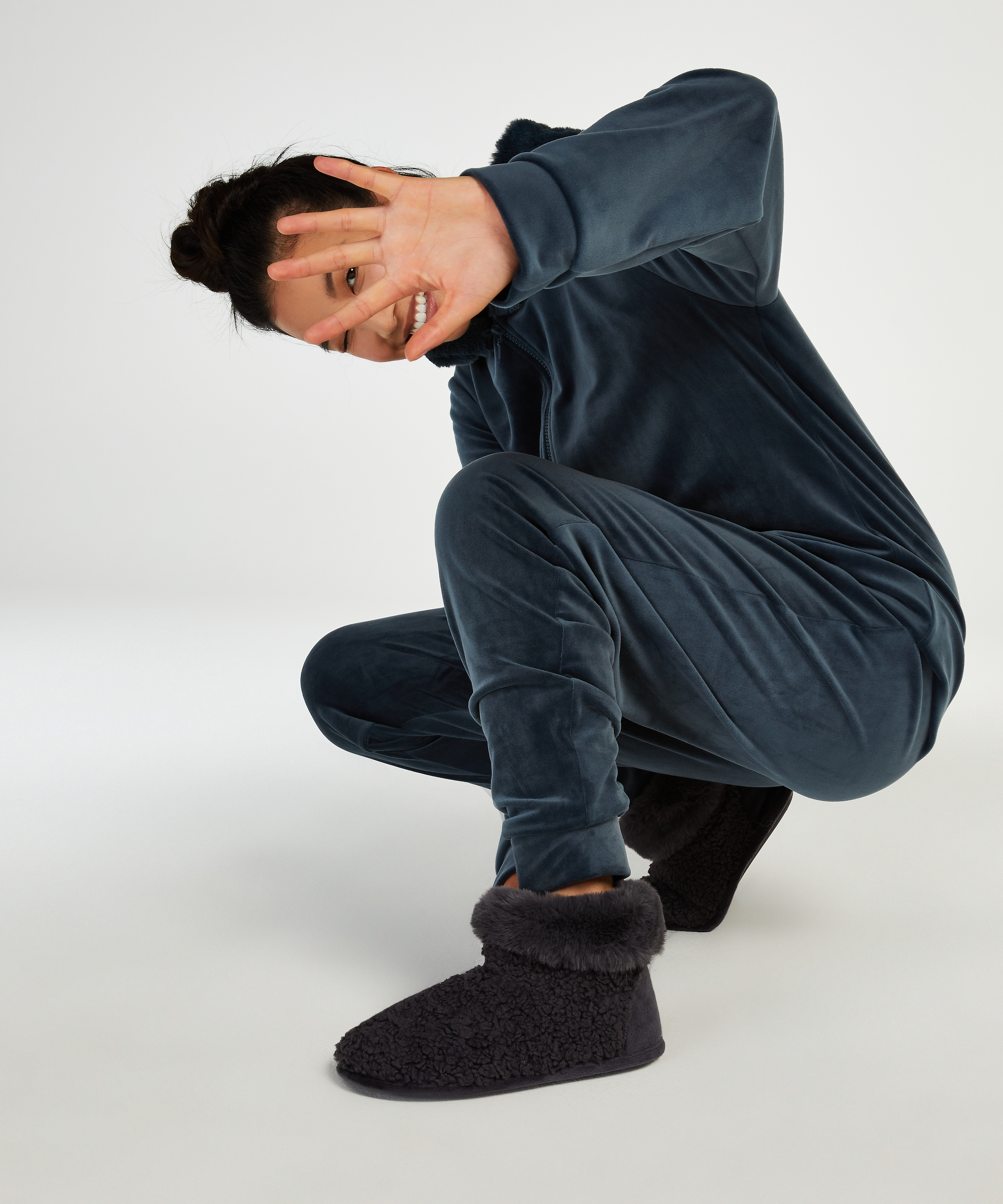 Zapatillas Teddy, Gris, main