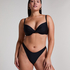 Braguita de Bikini de Corte Alto Luna, Negro