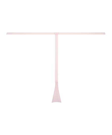 Tanga invisible de rejilla y de rayas, Rosa