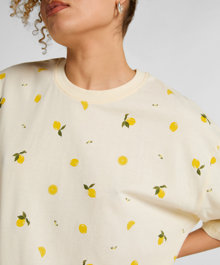 Camis&oacute;n de escote redondo, Blanco