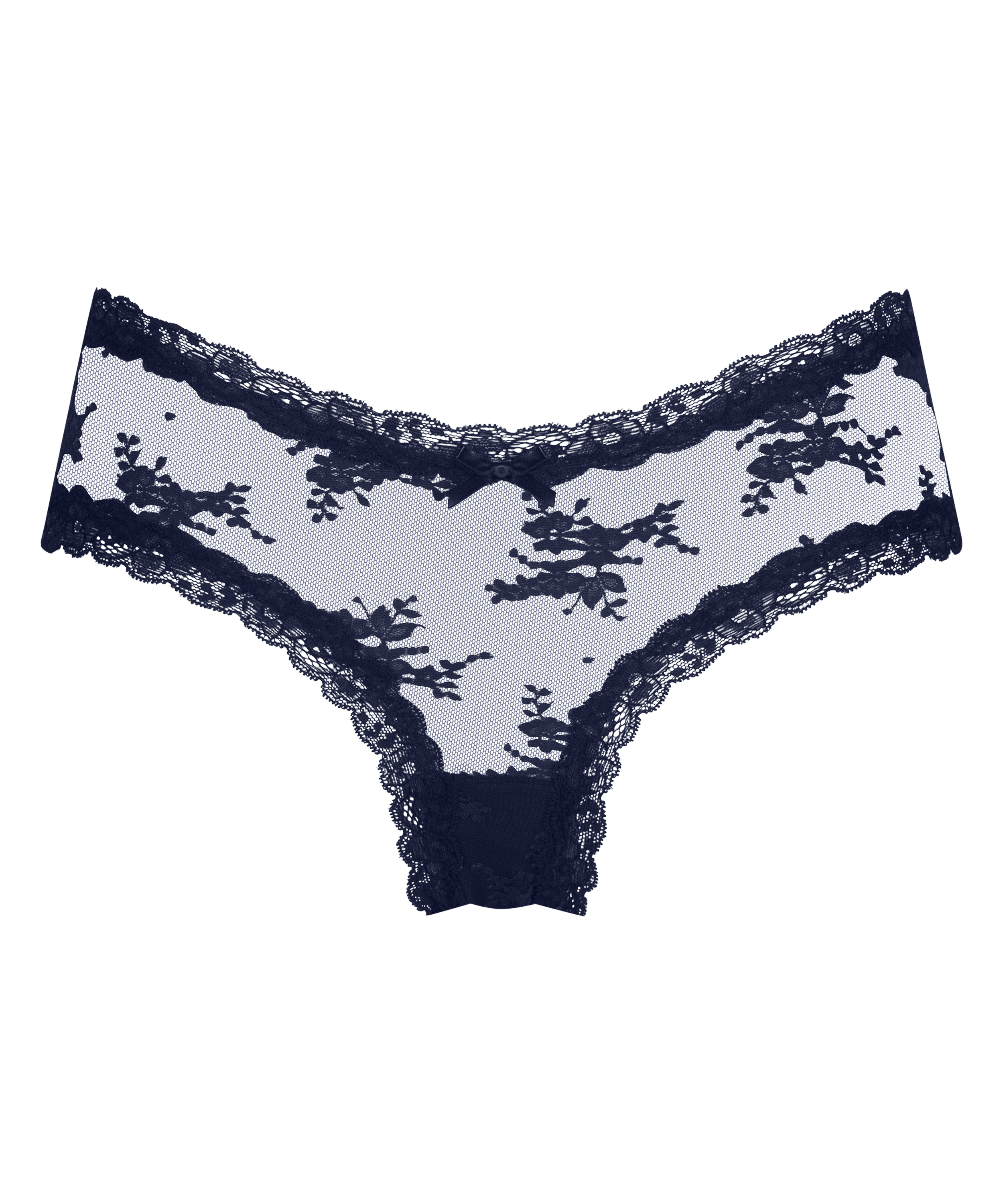 Brasileña en forma de V burn-out mesh, Azul, main