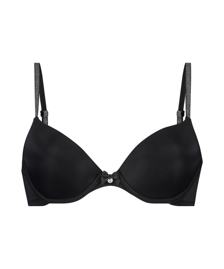 Sujetador con aros preformado Plunge, Negro