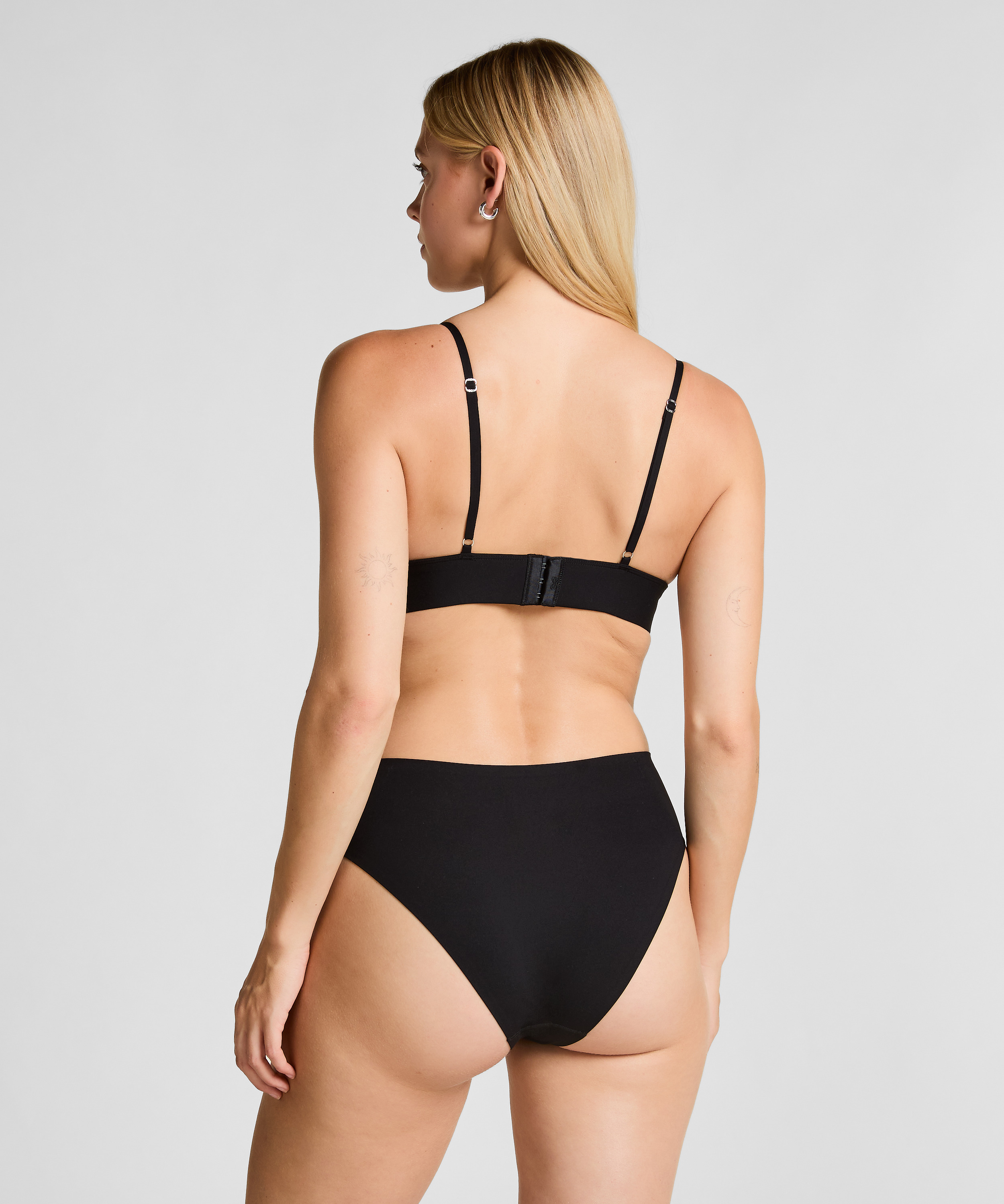 Triangular Bralette Smooth, Negro, main