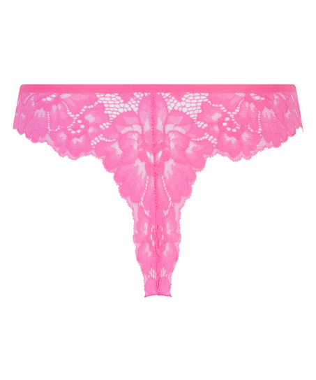 Invisible Tanga Lace Back, Rosa
