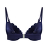 Top de bikini preformado con efecto realce Scallop Copa A - E, Azul