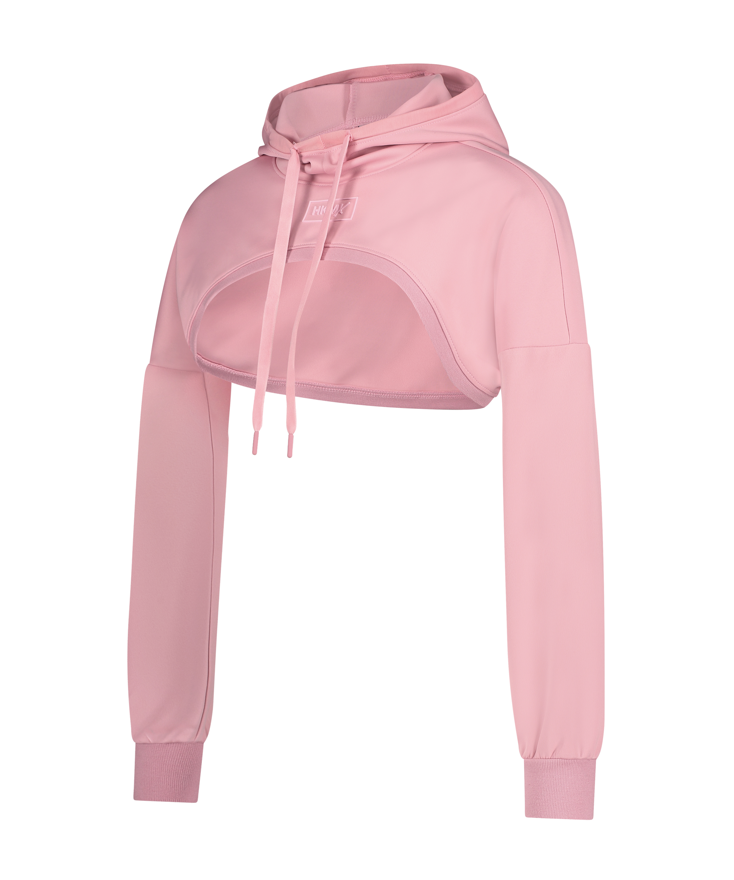 HKMX Sudadera corta con capucha, Rosa, main