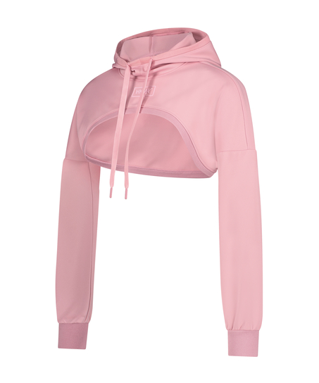 HKMX Sudadera corta con capucha, Rosa